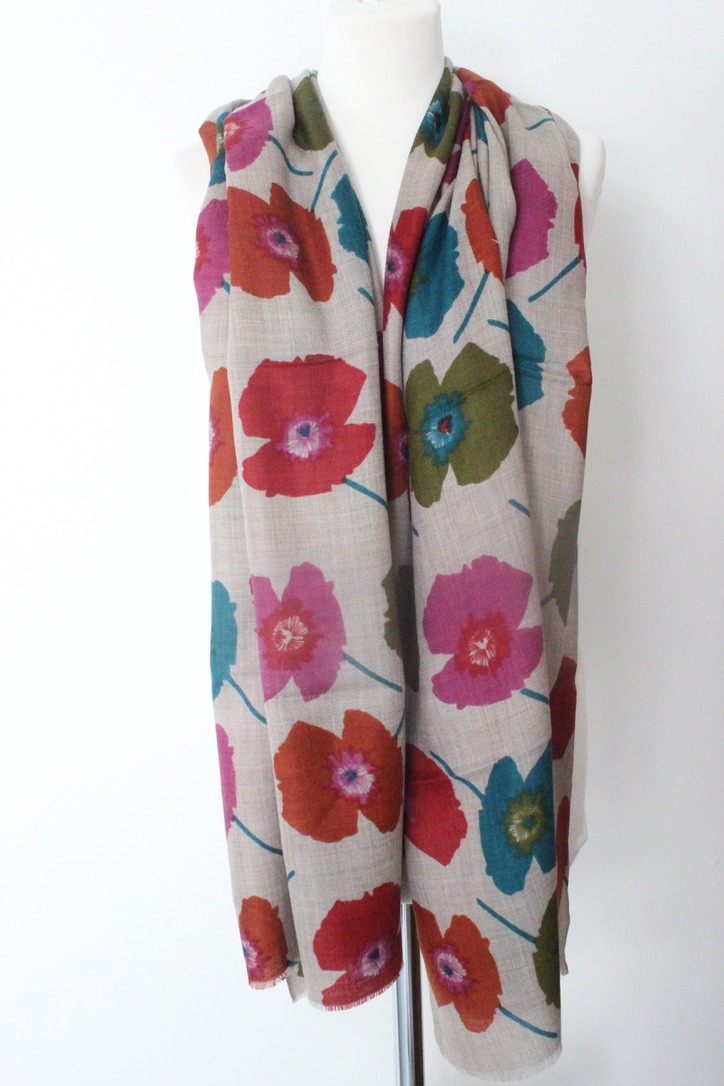 poppy TD orange olive green red S067G