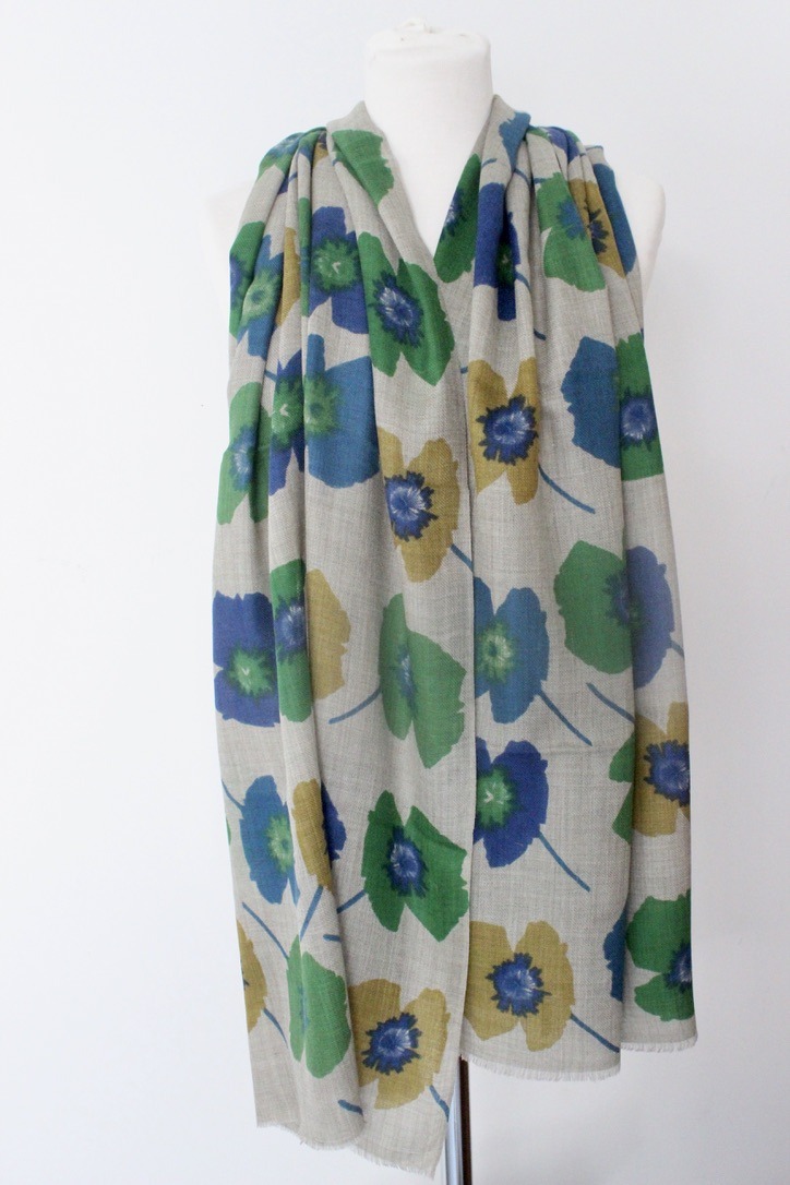 poppy TD royal blue grass green curry S067D