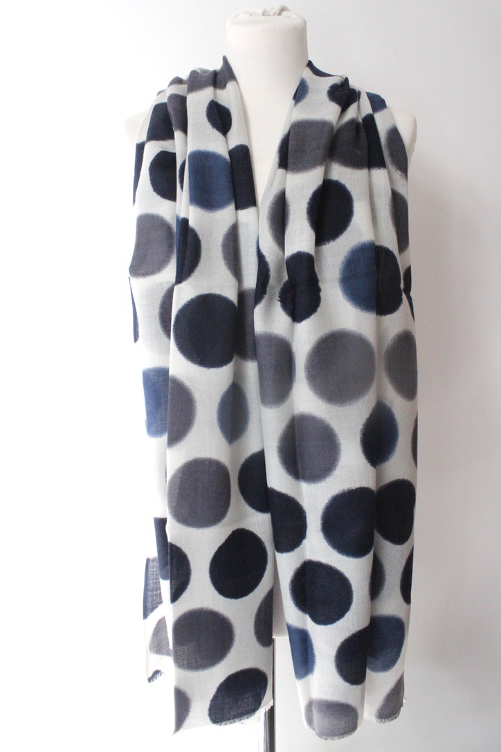 Dot white denim S066A