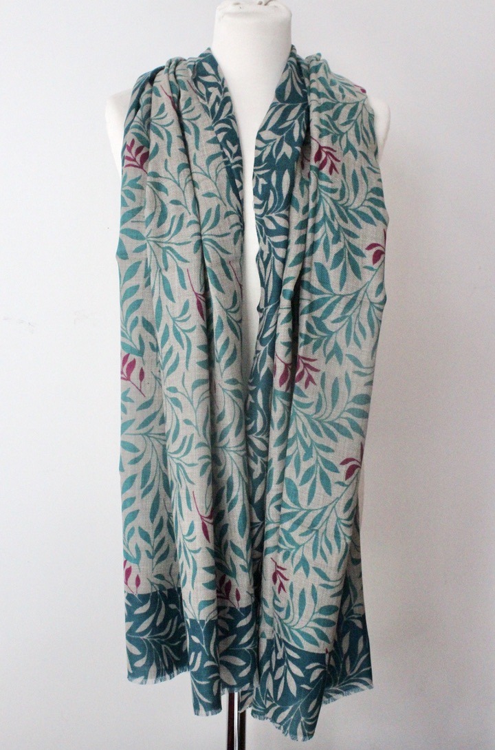 olive leaf TD turq fuchsia rama S071F