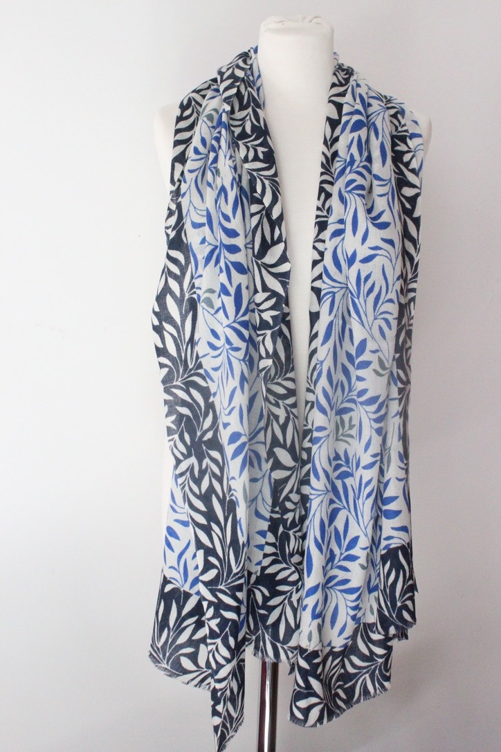 olive leaf white royal blue denim navy S071A