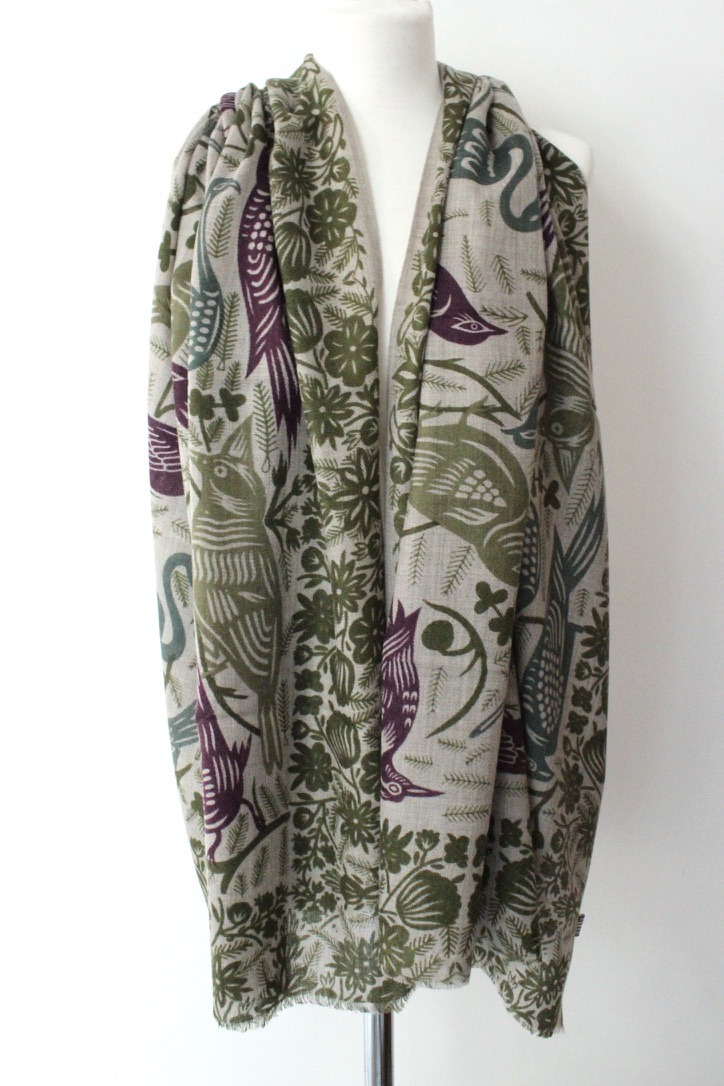 birds TD violet olive green seagreen S075H