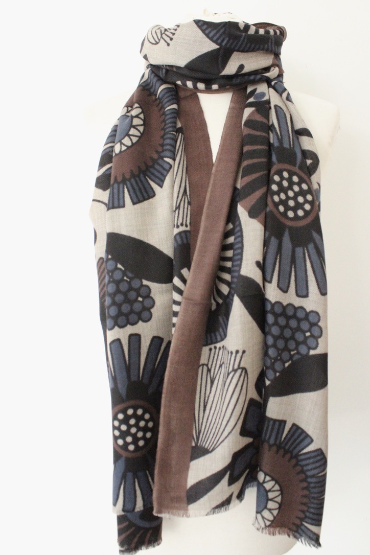 wheel flower TD black taupe denim S077N