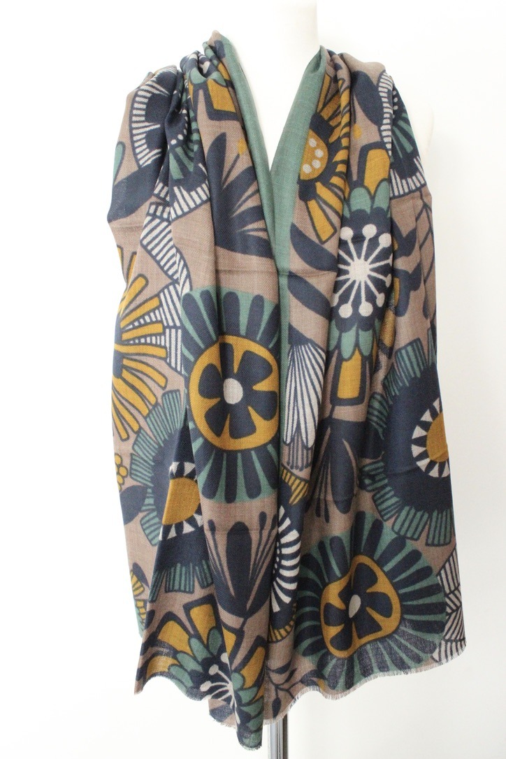 wheel flower TD curry taupe seagreen navy S077R