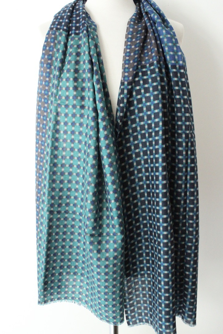 patchwork TD royal blue navy turq S074B