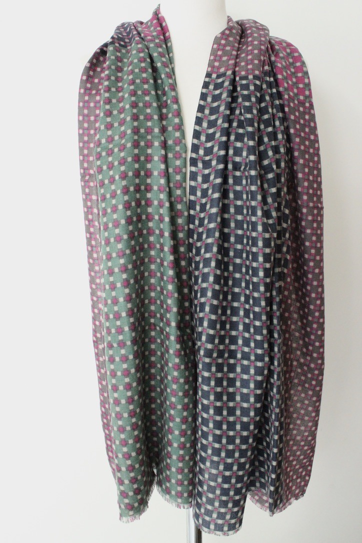 Patchwork TD navy seagreen fuchsia S074D
