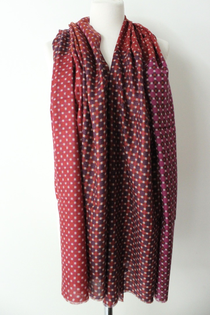 Patchwork TD red fuchsia orange violet S074E