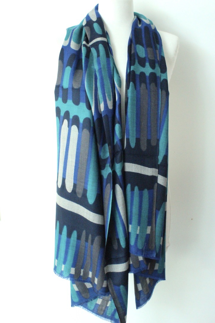 Stripe TD royal blue turq S079W
