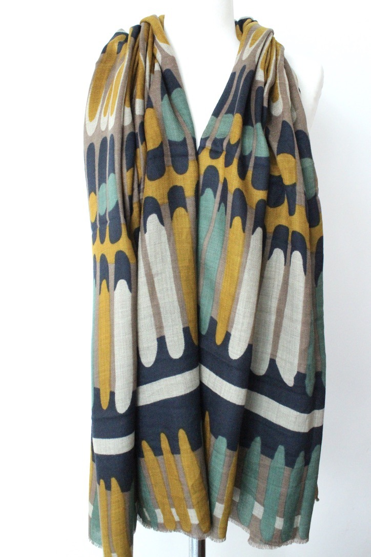 Stripe TD navy curry seagreen S079R